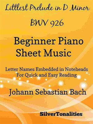 cover image of Littlest Prelude in D Minor BWV 926 Beginner Piano Sheet Music